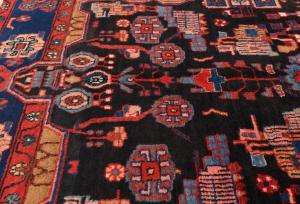 Vintage Tribal Plum 5X8 Nahavand Persian Rug