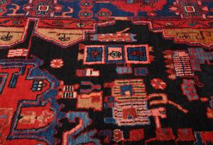 Vintage Tribal Plum 5X8 Nahavand Persian Rug