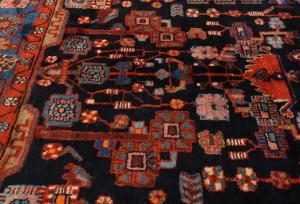 Vintage Tribal Plum 5X8 Nahavand Persian Rug