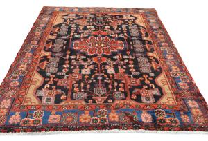Vintage Tribal Plum 5X8 Nahavand Persian Rug