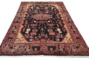 Vintage Tribal Plum 5X8 Nahavand Persian Rug