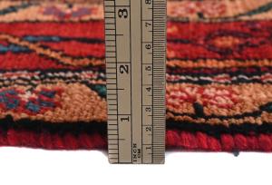 Vintage Purple-navy Pictorial Tribal 4'11X8'3 Hamedan Persian Rug