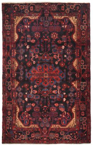 Vintage Tribal Plum 5X8 Nahavand Persian Rug