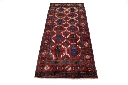 Vintage Red Tribal 5X12 Balouch Yalameh Persian Runner Rug
