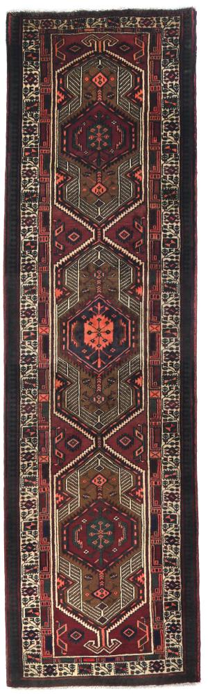 Vintage Red Tribal 3X11 Meshkin Persian Runner Rug