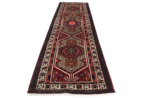 Vintage Red Tribal 3X11 Meshkin Persian Runner Rug