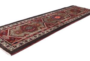 Vintage Red Tribal 3X11 Meshkin Persian Runner Rug