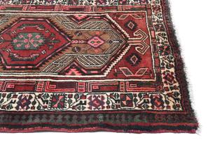 Vintage Red Tribal 3X11 Meshkin Persian Runner Rug