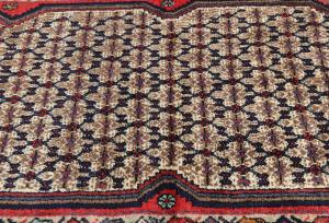 Vintage Cream Tribal 3X10 Koliaie Persian Runner Rug