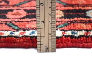 Vintage Red Tribal 3X10 Hossainabad Persian Runner Rug