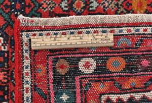 Vintage Red Tribal 3X10 Hossainabad Persian Runner Rug