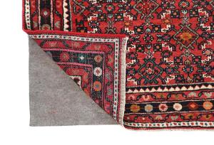 Vintage Red Tribal 3X10 Hossainabad Persian Runner Rug