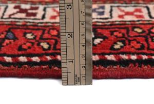 Vintage Red Tribal 4X10 Heriz Persian Runner Rug