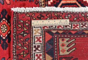 Vintage Red Tribal 4X10 Heriz Persian Runner Rug