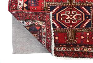 Vintage Red Tribal 4X10 Heriz Persian Runner Rug