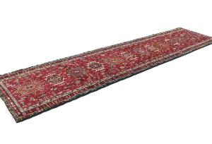 Vintage Red Tribal 3X13 Karajeh Persian Runner Rug