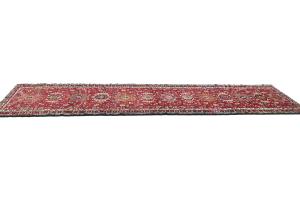 Vintage Red Tribal 3X13 Karajeh Persian Runner Rug