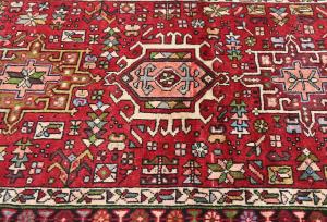 Vintage Red Tribal 3X13 Karajeh Persian Runner Rug