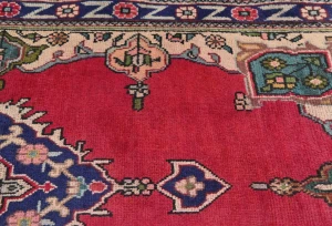Vintage Red Traditional Floral 3X5 Tabriz Persian Rug
