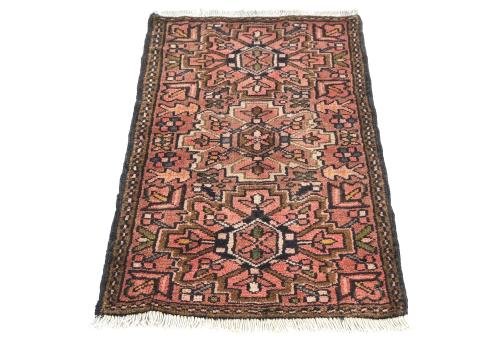 Semi Antique Rusty Pink Tribal 2X3 Karajeh Persian Rug