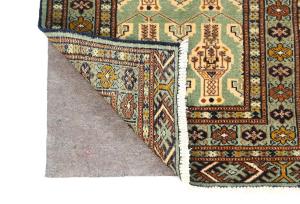 Vintage Light Green Tribal 2X3 Turkoman Persian Oriental Rug