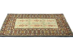Vintage Light Green Tribal 2X3 Turkoman Persian Oriental Rug