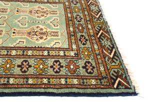 Vintage Light Green Tribal 2X3 Turkoman Persian Oriental Rug