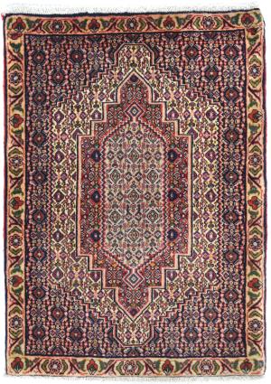 Vintage Cream Geometric 2X3 Bidjar Persian Rug