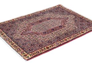 Vintage Cream Geometric 2X3 Bidjar Persian Rug