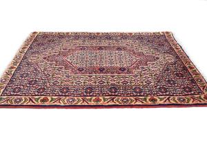 Vintage Cream Geometric 2X3 Bidjar Persian Rug