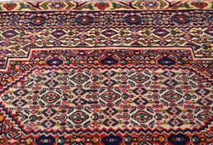 Vintage Cream Geometric 2X3 Bidjar Persian Rug