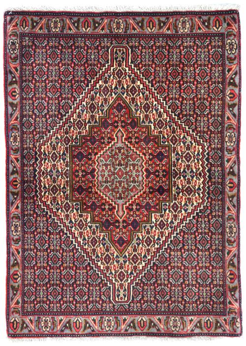 Vintage Purple-navy Geometric 2'6X3'3 Bidjar Persian Rug