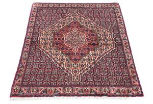 Vintage Purple-navy Geometric 2'6X3'3 Bidjar Persian Rug