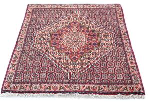 Vintage Purple-navy Geometric 2'6X3'3 Bidjar Persian Rug