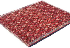 Vintage Red Allover Tribal 3x3 Hamedan Persian Square Rug