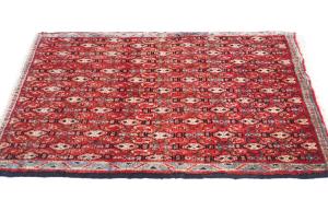 Vintage Red Allover Tribal 3x3 Hamedan Persian Square Rug