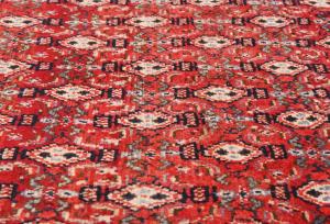 Vintage Red Allover Tribal 3x3 Hamedan Persian Square Rug