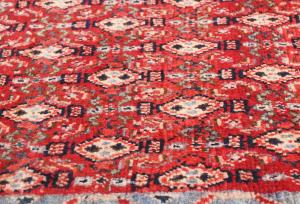 Vintage Red Allover Tribal 3x3 Hamedan Persian Square Rug