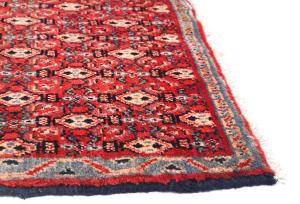 Vintage Red Allover Tribal 3x3 Hamedan Persian Square Rug