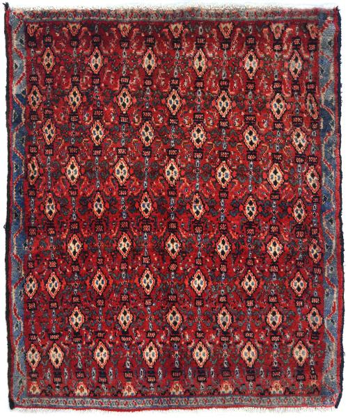 Vintage Red Allover Tribal 2X3 Hamedan Persian Rug