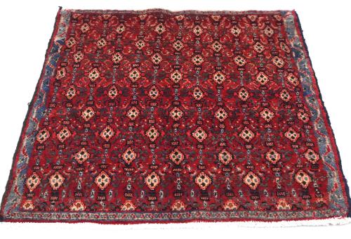 Vintage Red Allover Tribal 2X3 Hamedan Persian Rug