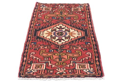 Vintage Red Tribal 2X3 Karajeh Persian Rug