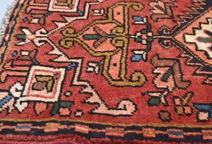 Vintage Red Tribal 2X3 Karajeh Persian Rug