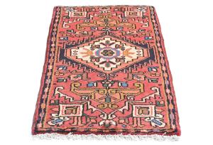 Vintage Red Tribal 2X3 Karajeh Persian Rug