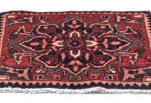 Vintage Red Tribal 1'2x1'11  Heriz Persian Oriental Rug