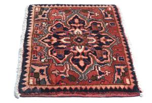 Vintage Red Tribal 1'2x1'11  Heriz Persian Oriental Rug