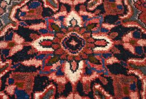 Vintage Red Tribal 1'2x1'11  Heriz Persian Oriental Rug