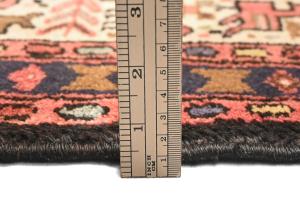Vintage Cream Tribal 1'5x2'3 Karajeh Persian Rug
