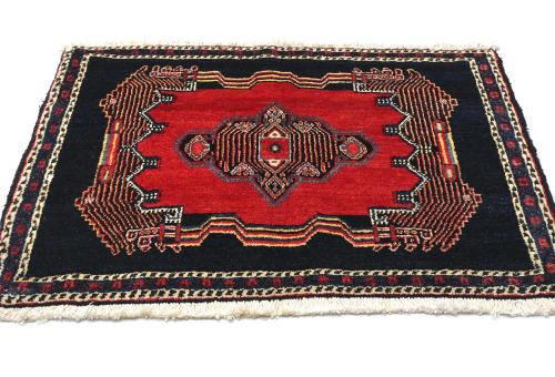 Vintage Red Geometric 2'6X3'5  Hamedan Persian Rug