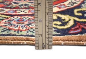 Vintage Red Floral 2X3 Ghom Kashan Persian Rug